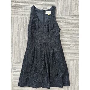 Anthropologie Leifsdottir Black Lace Dress
